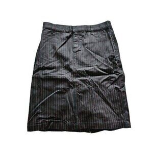 Vintage Emily the Strange Pinstripe Pencil Skirt, Black & Red, Size 7